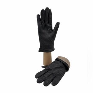 Leather Women's Gloves with Faux Fur Lining